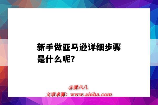 新手做亞馬遜詳細步驟是什么呢？（亞馬遜新手如何做）-圖1