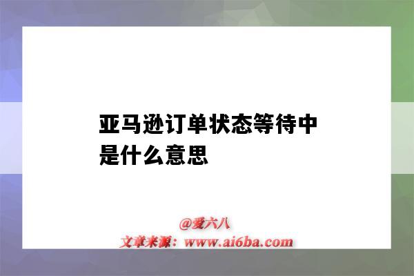 亞馬遜訂單狀態等待中是什么意思（亞馬遜的訂單等待中是什么意思）-圖1