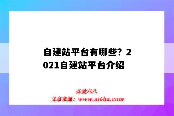 自建站平臺有哪些？2021自建站平臺介紹（自建站哪個平臺好）-圖1