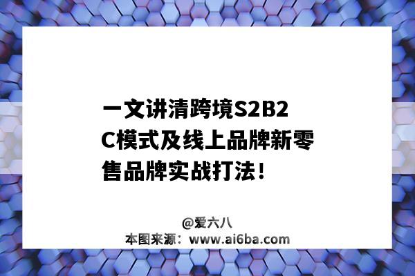 一文講清跨境S2B2C模式及線上品牌新零售品牌實戰打法！（什么叫s2b2c的新零售方式）-圖1