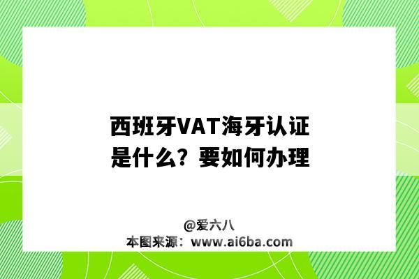 西班牙VAT海牙認證是什么？要如何辦理（西班牙需要什么認證）-圖1