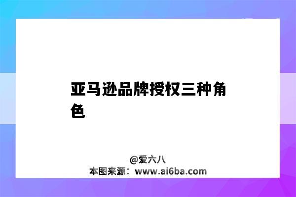 亞馬遜品牌授權三種角色（亞馬遜品牌授權三種角色有什么區別）-圖1