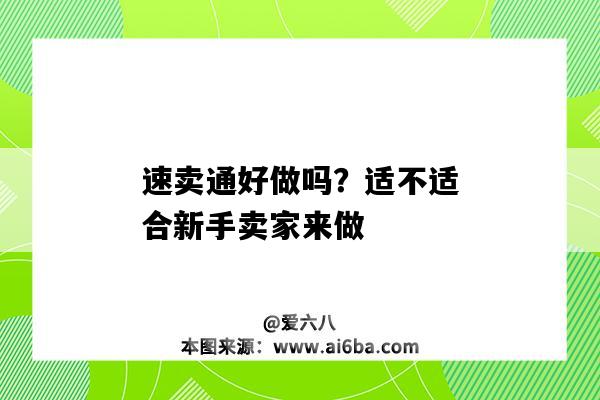 速賣通好做嗎？適不適合新手賣家來做（新手做速賣通能做起來嗎?）-圖1