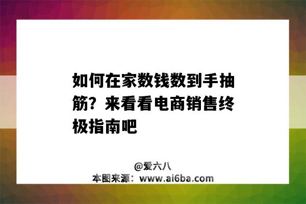 如何在家數錢數到手抽筋？來看看電商銷售終極指南吧（賺錢賺到什么 數錢數到手抽筋）-圖1