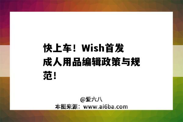 快上車！Wish首發成人用品編輯政策與規范！（wish怎么上成人用品）-圖1