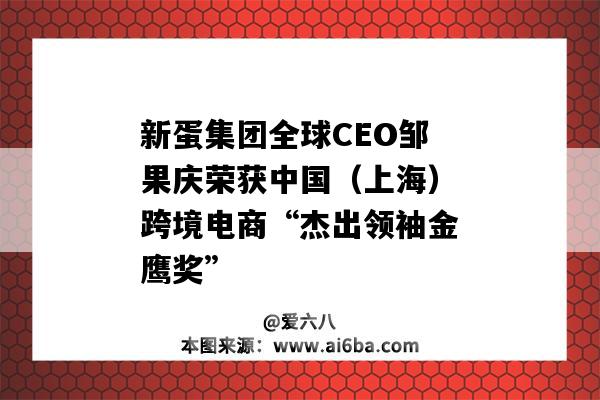 新蛋集團全球CEO鄒果慶榮獲中國（上海）跨境電商“杰出領袖金鷹獎”（新蛋全球CEO鄒果慶）-圖1