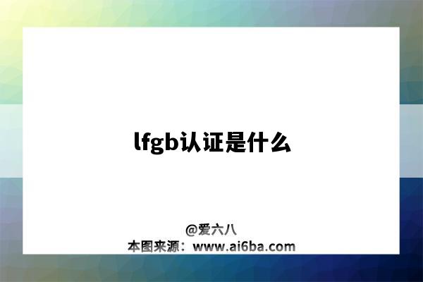 lfgb認證是什么（lfgb認證是什么意思）-圖1