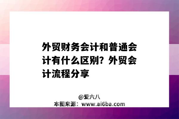 外貿財務會計和普通會計有什么區別？外貿會計流程分享（外貿會計和普通會計的區別）-圖1