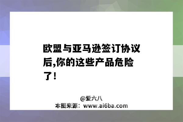 歐盟與亞馬遜簽訂協議后,你的這些產品危險了?。▉嗰R遜違反歐盟）-圖1