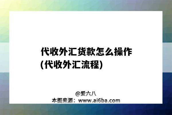 代收外匯貨款怎么操作(代收外匯流程)-圖1