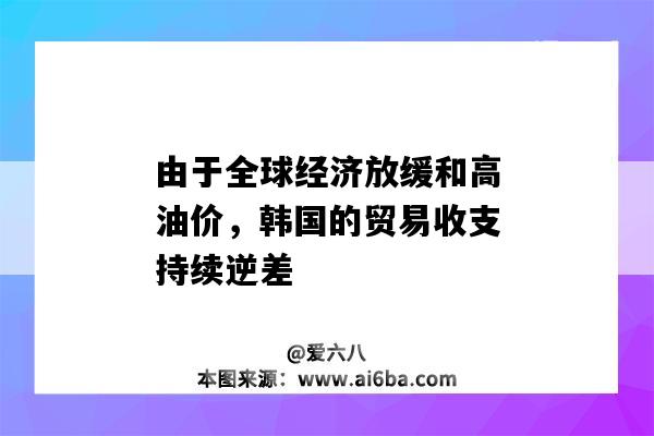 由于全球經濟放緩和高油價，韓國的貿易收支持續逆差-圖1