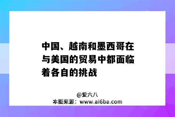 中國(guó)、越南和墨西哥在與美國(guó)的貿(mào)易中都面臨著各自的挑戰(zhàn)-圖1